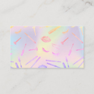 HOLOGRAPH makeup artist lashes lips lipstick eyes Business Card