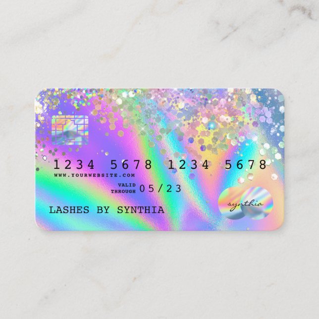 Holograph  Modern Credit Card Style add logo (Front)