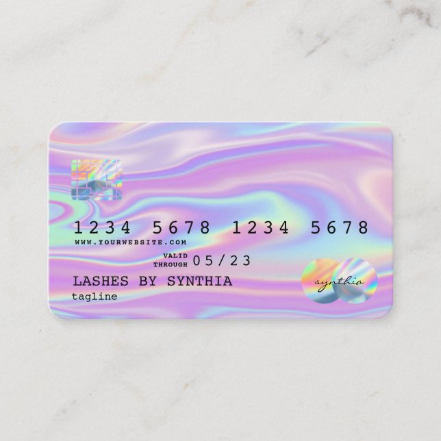 Holograph  Modern Credit Card Style Add Logo (Front)