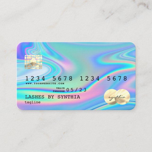 Holograph  Modern Credit Card Style Add Logo (Front)