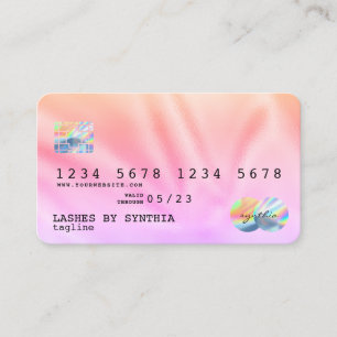 Holograph Pastel Modern Credit Card Style