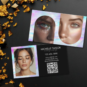 Holograph Photo Makeup Artist Social Media Business Card
