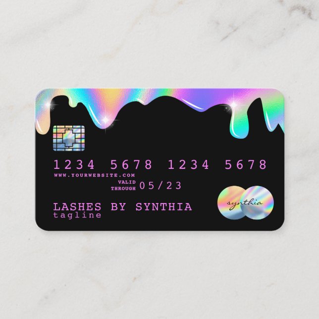 Holograph Unicorn Credit Card drips (Front)