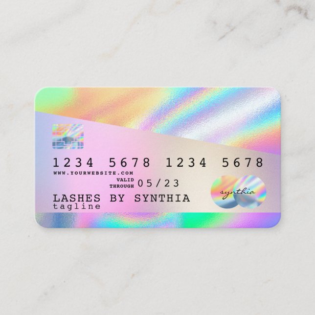 Holograph Unicorn Dripp Credit Card (Front)