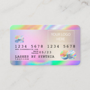 Holograph Unicorn Dripp Credit Card add your logo