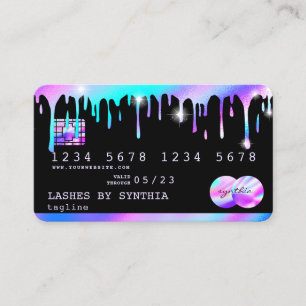 Holograph unicorn Drips Modern Credit Card
