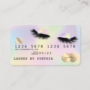 Holograph Unicorn Modern Credit Card Lashes