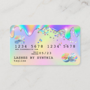 Holograph Unicorn Modern Credit Card Style