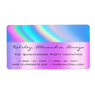 Holograph Unicorn Pink Bridal Shower Sweet 16th