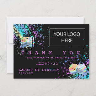 Holograph UnicornTHNK YOU Credit Card add  logo