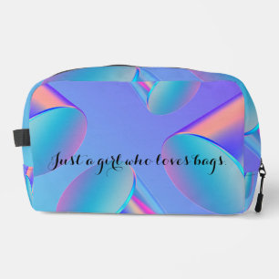 Holographic 3D Abstract Geometric Pattern Makeup Dopp Kit