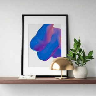 Holographic 80s Modern Futuristic Art Poster