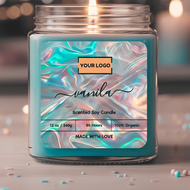Holographic Add Your Logo Candle Label (Creator Uploaded)