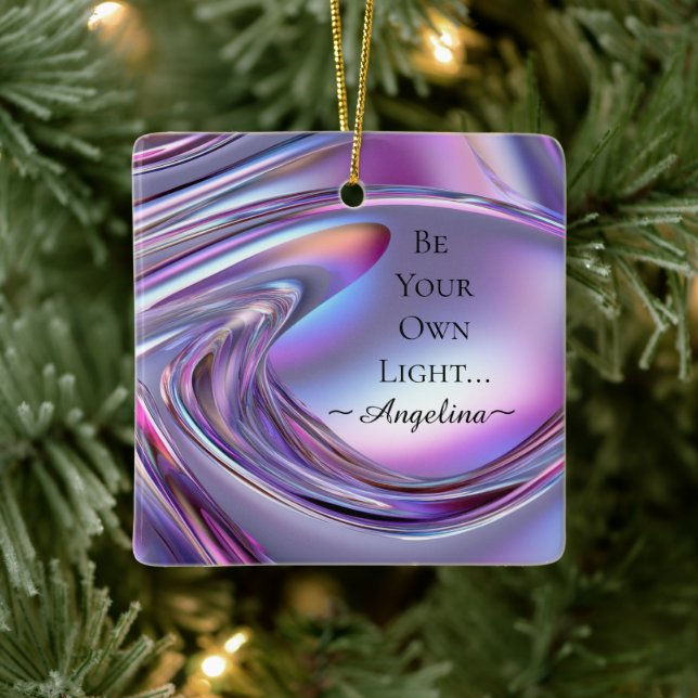Holographic Aesthetic Ceramic Ornament (Tree)