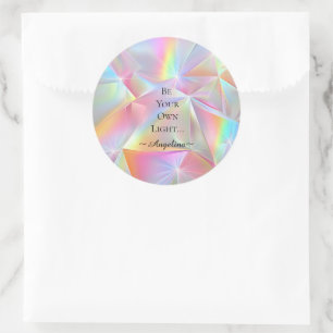 Holographic Aesthetic Classic Round Sticker
