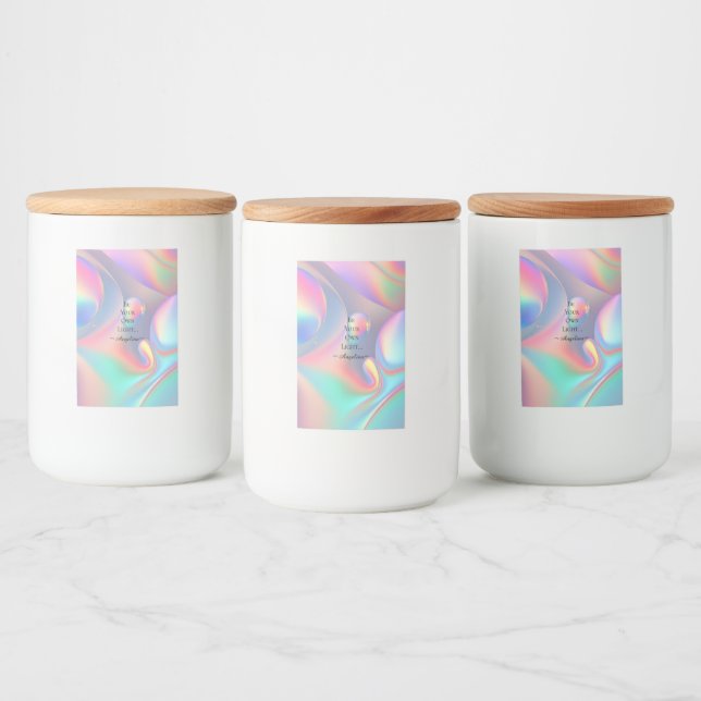 Holographic Aesthetic Food Label (Bottles)