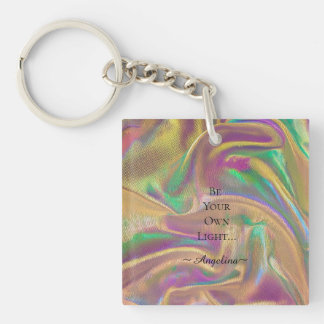 Holographic Aesthetic Key Ring