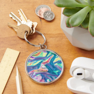 Holographic Aesthetic Key Ring