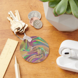 Holographic Aesthetic Key Ring