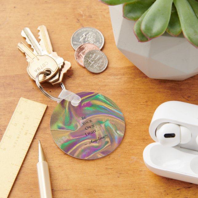 Holographic Aesthetic Key Ring (Desk)