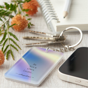 Holographic Aesthetic Key Ring