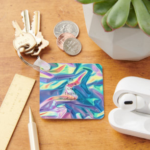 Holographic Aesthetic Key Ring