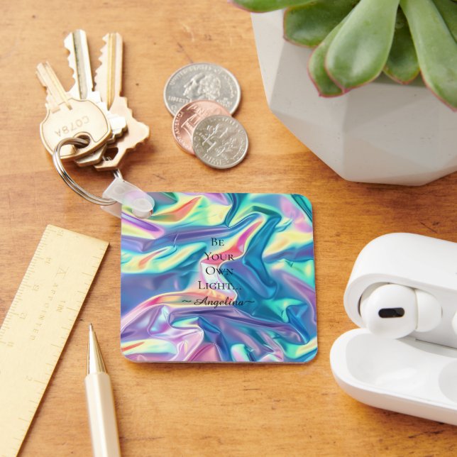 Holographic Aesthetic Key Ring (Desk)