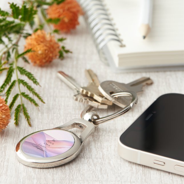 Holographic Aesthetic Key Ring (Side)