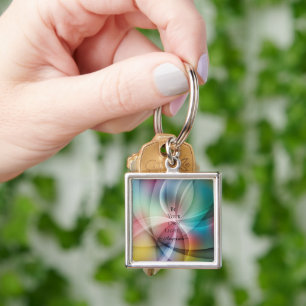 Holographic Aesthetic Key Ring