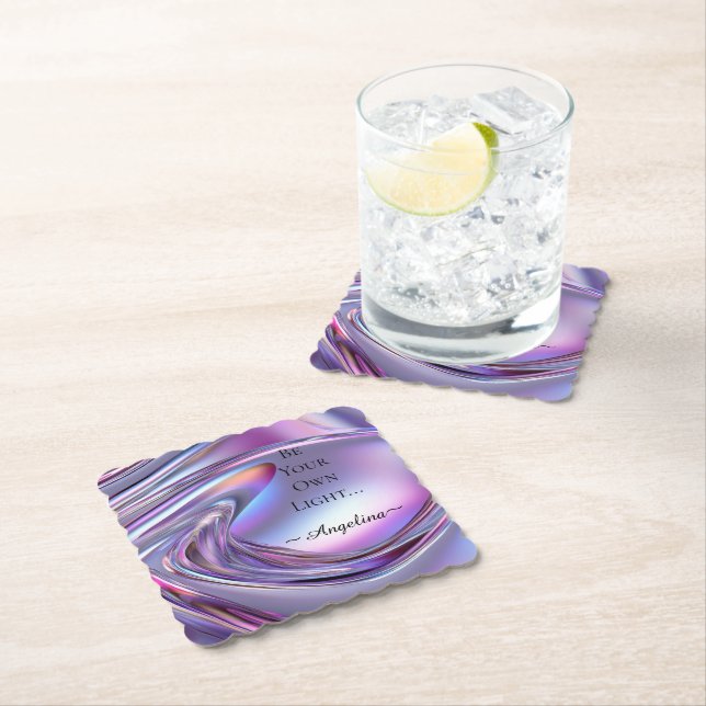Holographic Aesthetic Paper Coaster (Insitu)