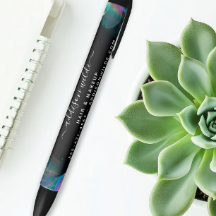 Holographic Alcohol Ink Business Black Ink Pen