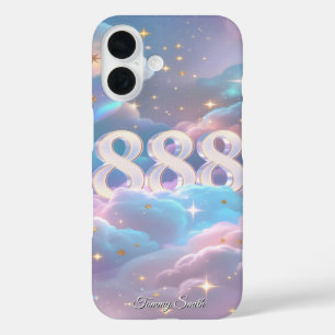 Holographic Angel Number – Cosmic Manifestation iPhone 16 Case