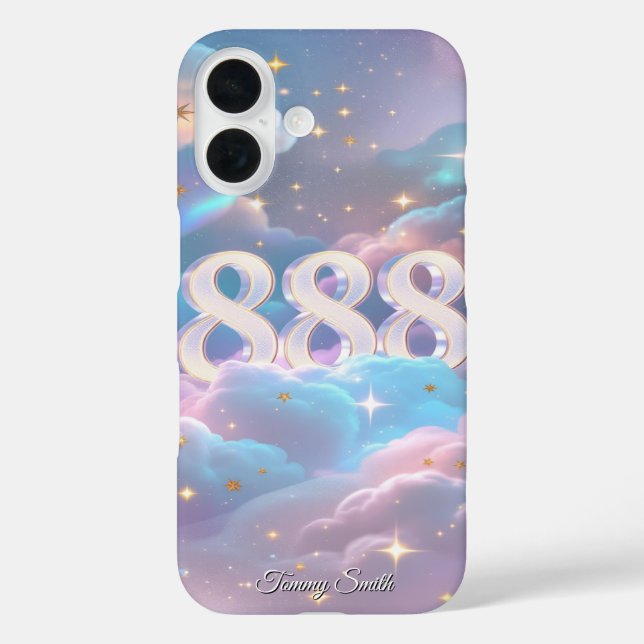 Holographic Angel Number – Cosmic Manifestation Case-Mate iPhone Case (Back)