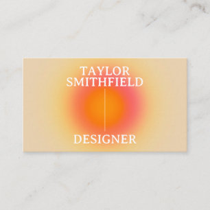 Holographic Aura Typography Gradient  Business Card