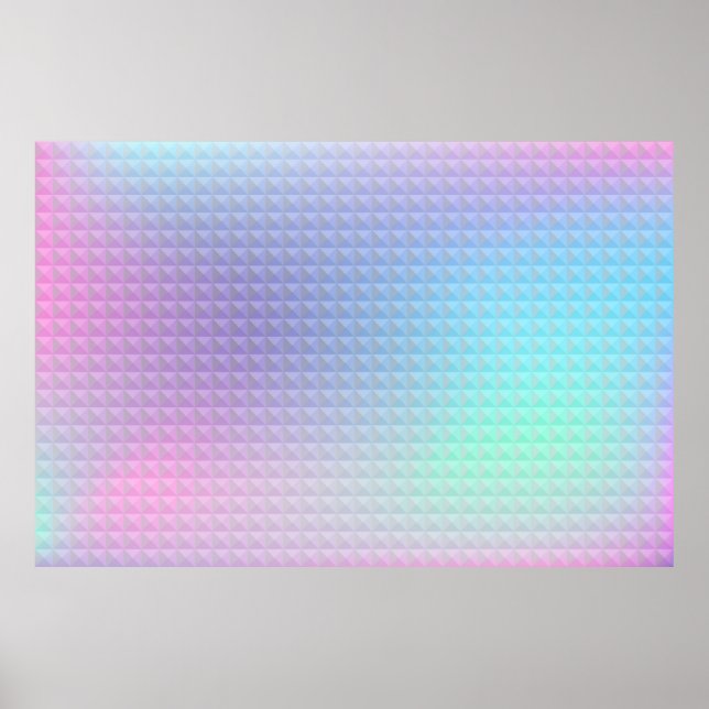 Holographic background. Hologram glitch. Multicolo Poster (Front)