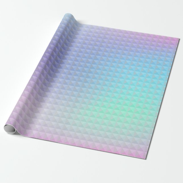 Holographic background. Hologram glitch. Multicolo Wrapping Paper (Unrolled)