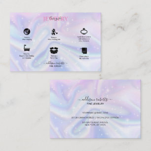 Holographic Background Hologram Neon Candle Care  Business Card