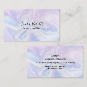Holographic Background Hologram Neon Overlay Business Card