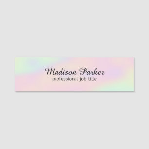 Holographic Background Name Tag