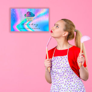 Holographic Bakery Home Made Cakes Logo Business Card