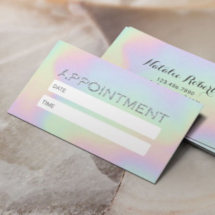 Holographic Beauty Salon Spa Appointment Reminder Card