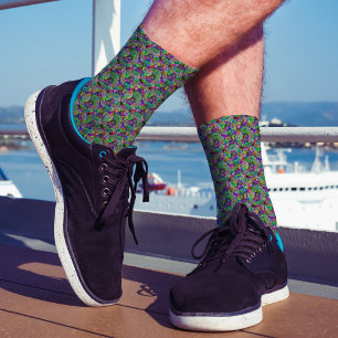 Holographic Bitcoin Pattern Crypto Money Cool Geek Socks