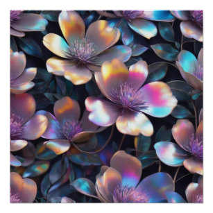 Holographic Blossom Poster
