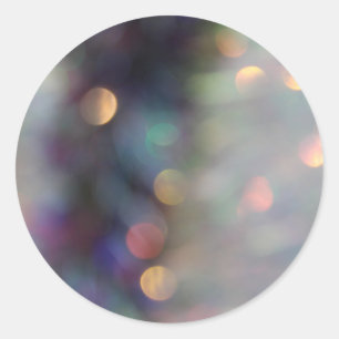 HOLOGRAPHIC BLUR CLASSIC ROUND STICKER