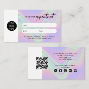Holographic Business Next Appointment Card