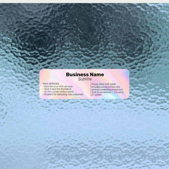 Holographic Business Sticker – Client Catcher (holographic business sticker, marketing sticker, client catcher, local business promotion, custom)