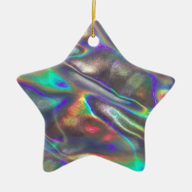 holographic ceramic tree decoration (Front)