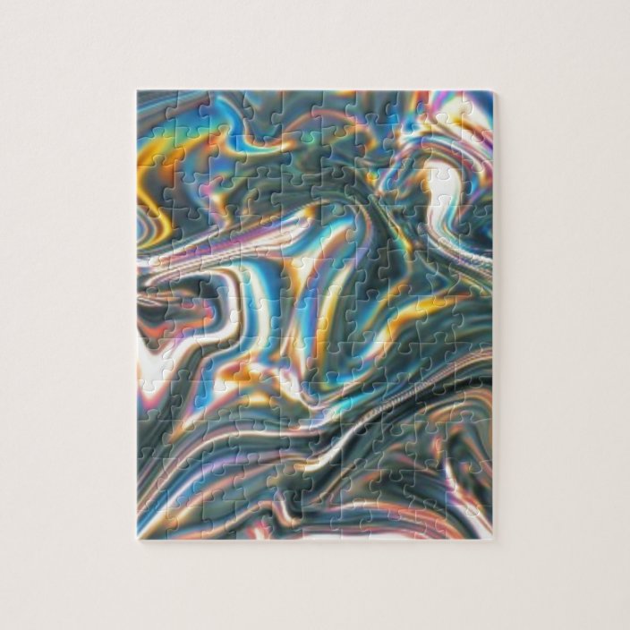 Holographic Chrome Jigsaw Puzzle Zazzle.co.uk