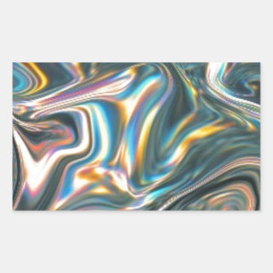 Holographic Chrome Rectangular Sticker