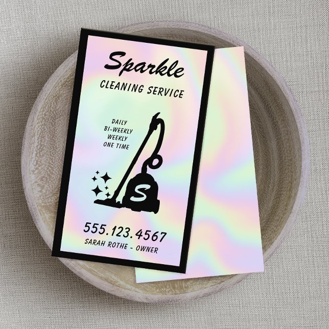 Holographic  Cleaning Service Maid Vacuum Cleaner  Calling Card (Creator Uploaded)